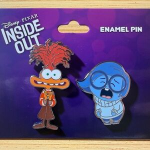 Hot Topic Inside Out Anxiety & Sadness Enamel Pin Duo Set